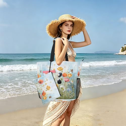 Sac de plage imperméable anti-sable extra large avec zone humide séparée