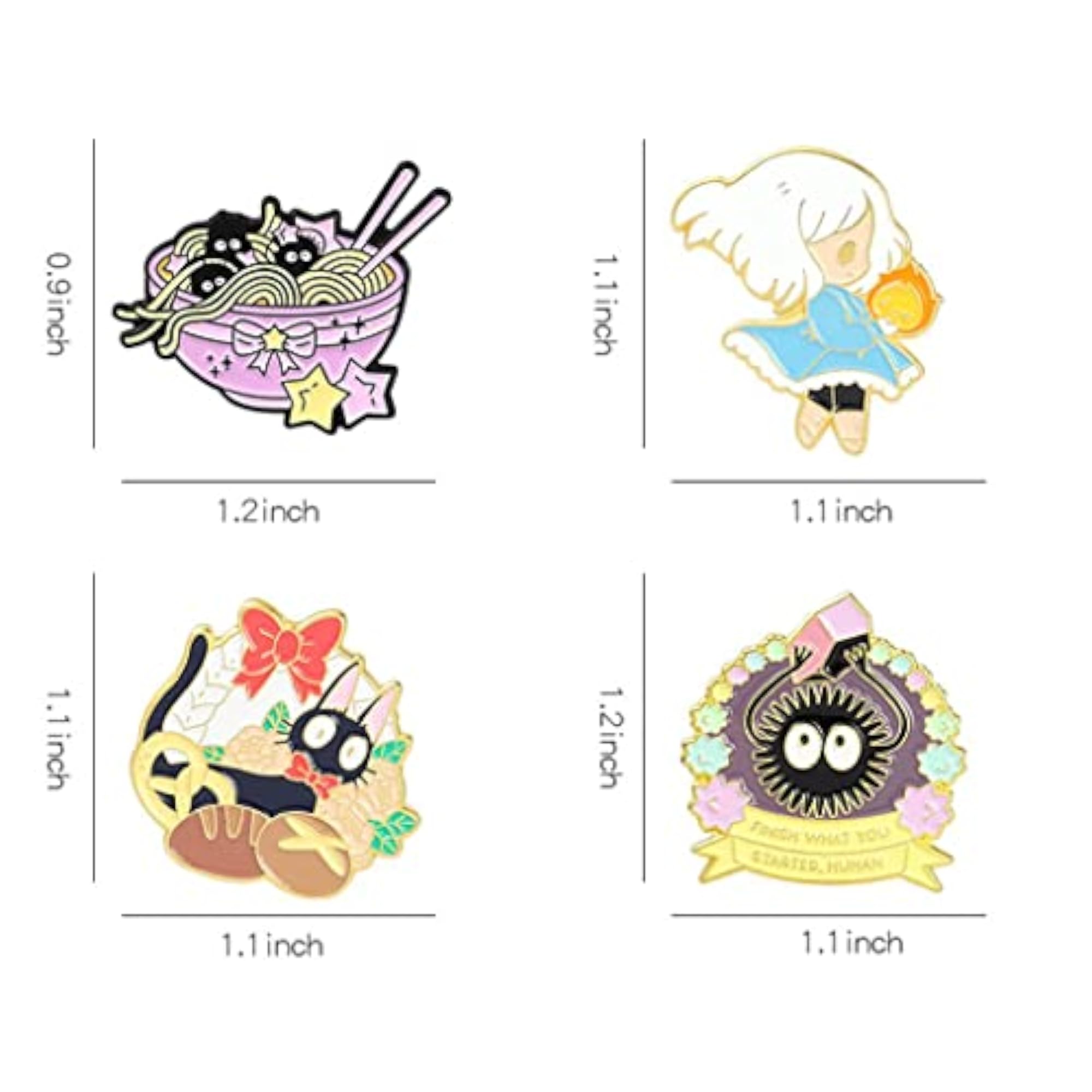 Mini Brooch Pins Set, Cute Lapel Pins for Bags Decor