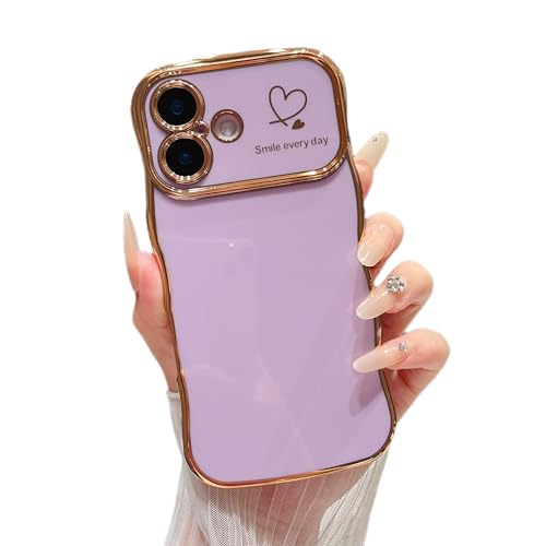 Coque pour iPhone 16 chic aux bords plaqués de luxe et design bouclé élégant