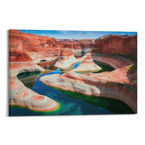 Glen Canyon National Recreation Area Reflection Canyon ���R���i�̃|�X�^�[ �ǖʃA�[�g �����i ����� 16x24inch(40x60cm) Frame-style