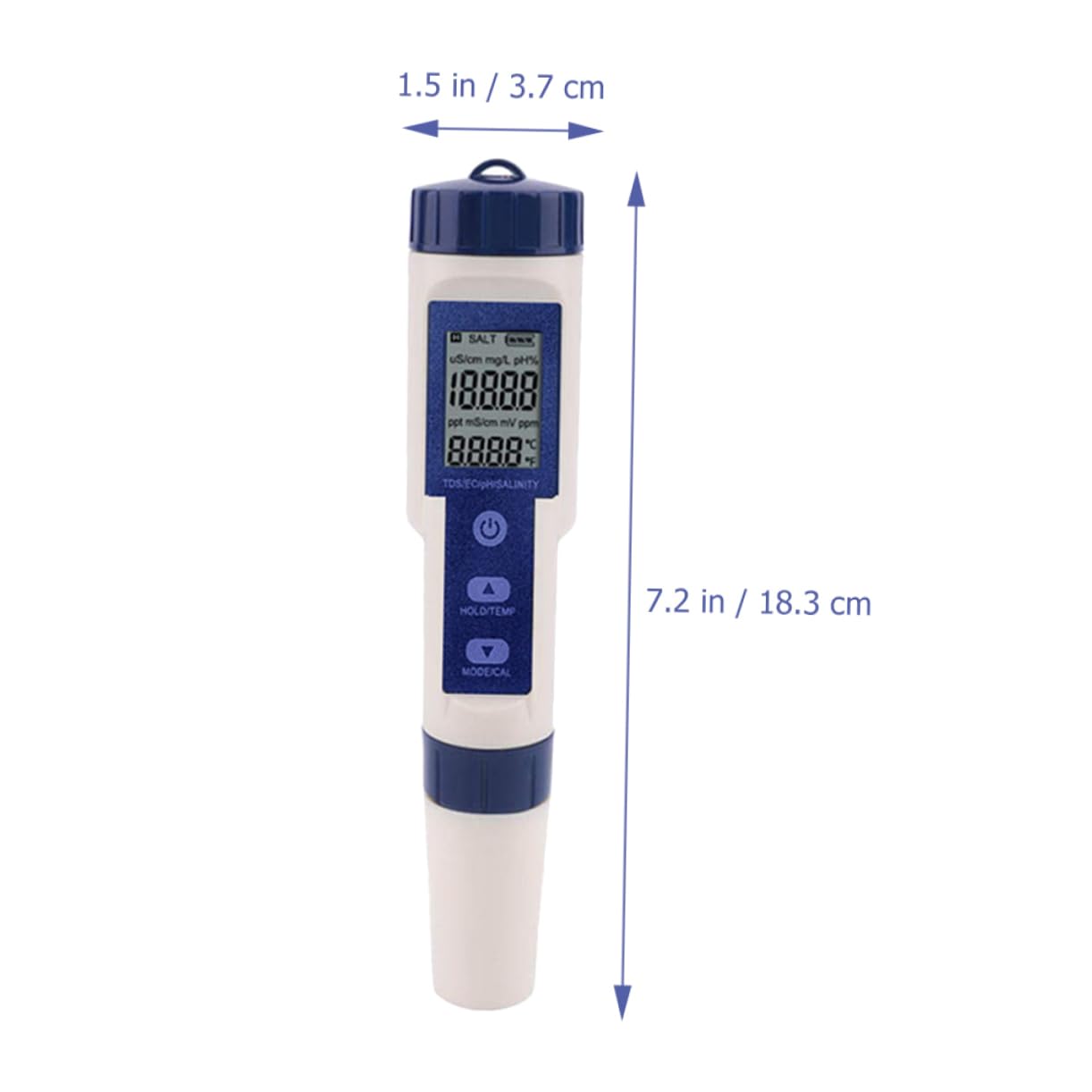ULTECHNOVO Digitaler Salzgehaltsmesser und Temperaturmessgerät aus Kunststoff für Aquarien und Fischbecken mit Einzigartigem LCD Design und 3 Stück Lr44 Batterien zur Präzisen Messung