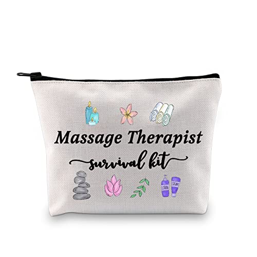 GJTIM Massage Therapy Graduation Gift Massage Therapist Survival Kit Zipper Pouch Makeup Bag (Survival Kit Massage Therapist bag)