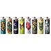 BIC Maxi Pocket Lighter, Special Edition Tattoos Collection, Assorted Unique Lighter Designs, 50 Count Tray of Lighters
