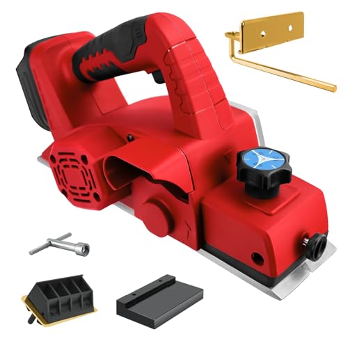 Cordless Handheld Planer for Milwaukee 18V Battery 3-1/4 Inch Wood Planer for Woodworking Brushless Electric Power Planer 15000RPM Carpentry & DIY Projects(No battery)