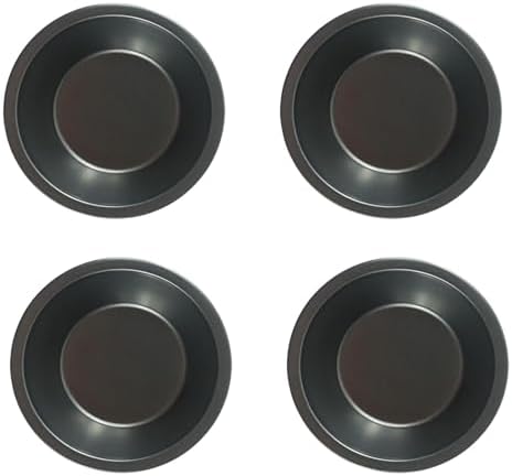 Lot De 4 Mini Moules à Tarte Ronds Anti-adhésifs - 12.6 Cm Pour Desserts Gâteaux Et Viandes