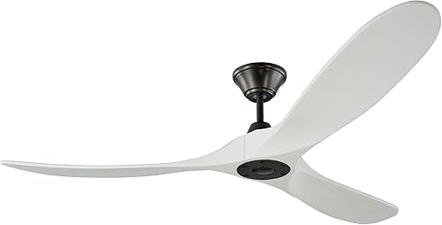 Generation Lighting 3MAVR70BKWO - Ventilador de techo personalizado Maverick II Energy Star de 70 pulgadas con control remoto manual, 3 cuchillas de