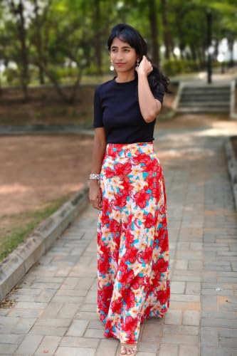 Image of Women's Printed Maxi Wraparound Skirt