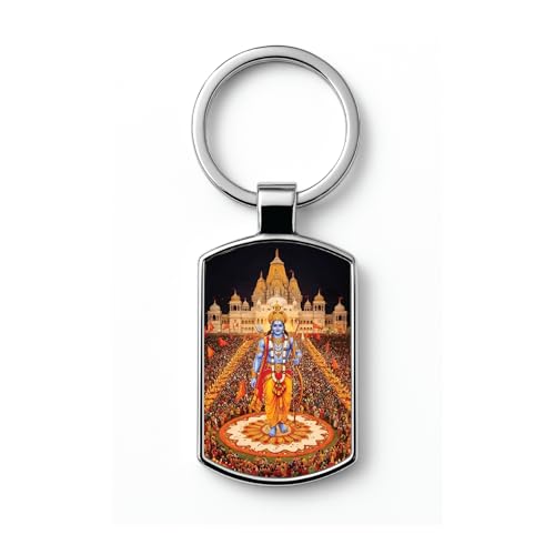 Image of Stylish Metal Keychains with Permanent Glossy Print - Inspirational Quotes & Spiritual Designs - Perfect Key chains for loved ones, Personal Use, Gifts & Return Gifts