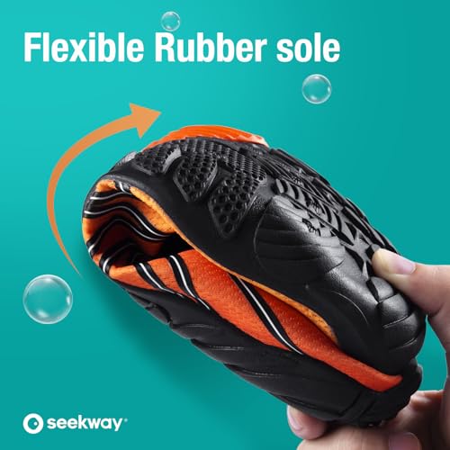 Image of SEEKWAY Mens Womens Water Shoes Quick-Dry Aqua Sock Barefoot Athletic Sports Shoes for Outdoor Beach Swim surf Walking Diving Boating Hiking Pool