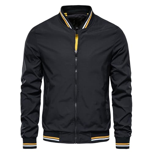 Laquieio Chaqueta Hombre Entretiempo Talla GrandeCon Forro Cálido Softshell Forro Solapa Abrigos Gruesa Con Efecto Desgastado Casual Cortavientos Algodón Hombre