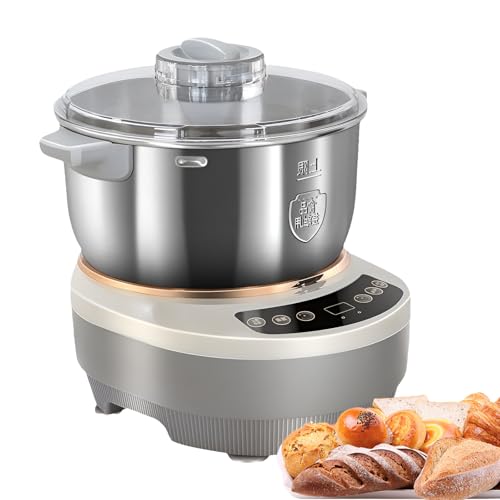 Dough Maker with Ferment Function, 5L/7L Fully Automatic Baking And Kneading Machine, Stainless Steel Professional Maker with Timing, for Kitchen Baking Cooking 5L