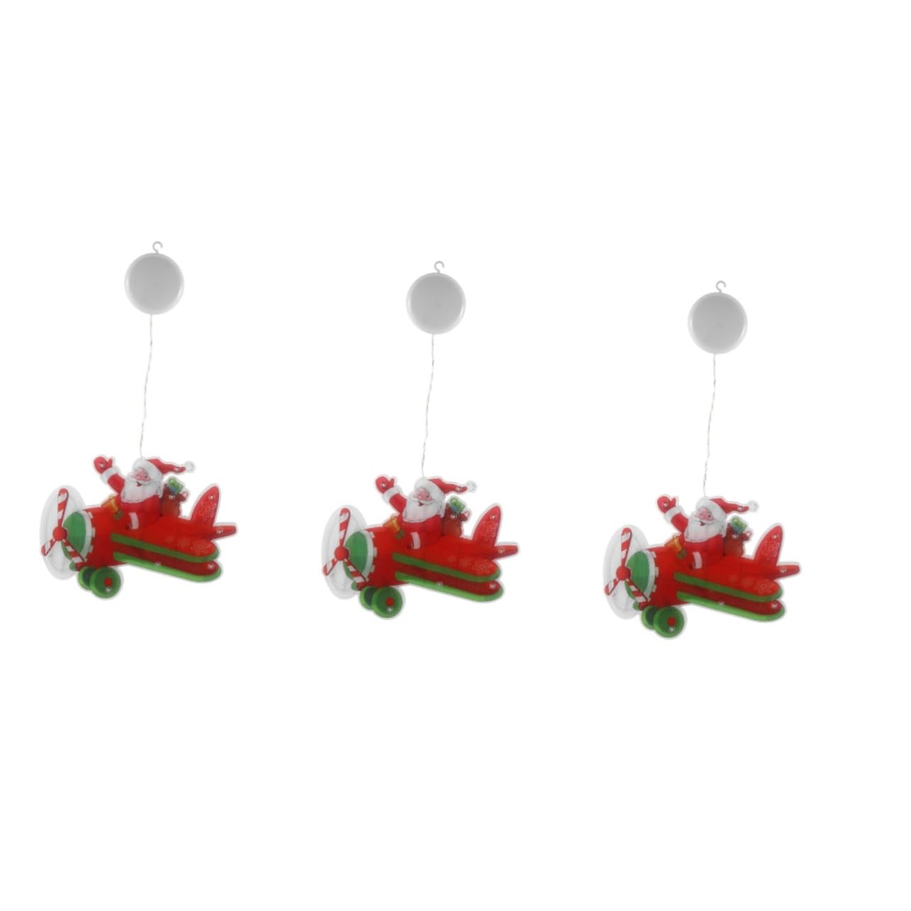 DOITOOL 3 Stücke Fenster Hängen Lampe Santa Lichter Weihnachten Dekorative Lampe Für Schaufenster Sicher