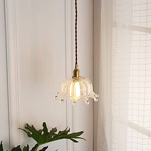 Suspension LED en laiton et verre ciselé pour un éclairage d'exception - 3