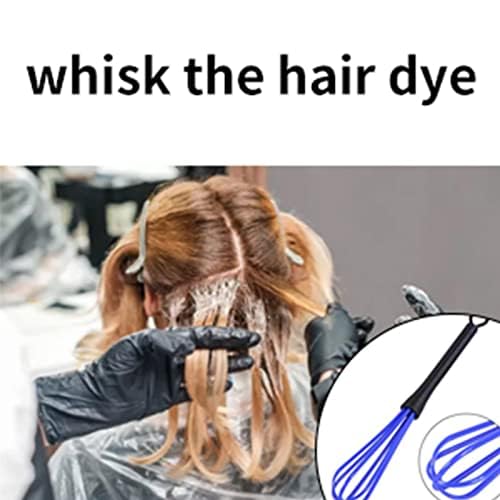 Whisk Set, 5PCS Plastic Salon Barber Hairdressing Hair Color Dye Cream Whisk Kitchen Balloon Mixer Tool for Blending, Whisking
