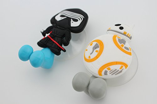 Finex 2 Pcs Set Star Wars Kylo Ren & Bb-8 Droid Toothbrush Holders With Suction Cup For Wall In Bathroom At Home #TOP4
