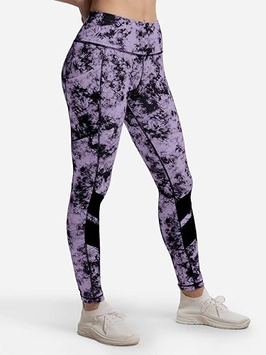 Image of Mehrang Women's Printed Gym wear /Active Wear Tights Strechable Leggings with Breathable Mesh and Side Pockets