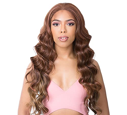 Hd 13X6 Lace Asia Lace Front & Lace Part Synthetic Wig by It's a Wig in Deep Red, Cap Size: Average, Length: Long
