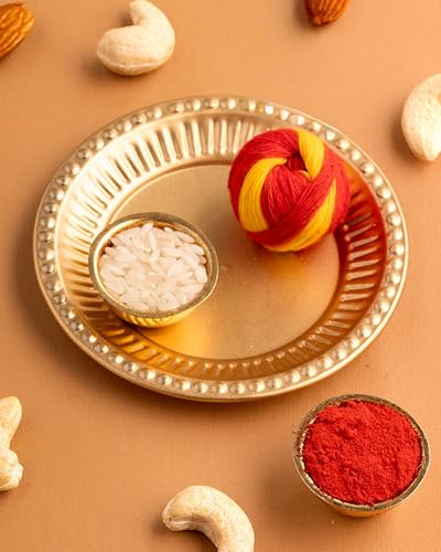 Image of Hyperfoods Bhai Dooj Tikka For Brother Dry Fruits Gift Hamper Dry Fruit Gift Box Chocolates Gift Pack Combo Dry Fruits Combo Pack Bhai Dooj Gift Set For Brother Gift Hamper Box