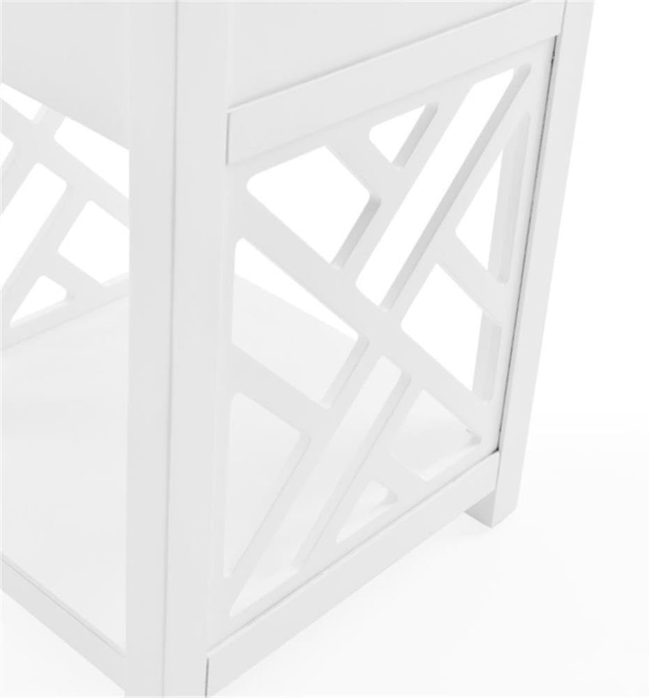 Coventry Wood End Table with Drawer and Shelf, Traditional Styling for Living Room Decor, 11 3/4 in. W x 11 3/4 in. D x 14 1/4 in. , Easy to Assemble, Loft/Cottage/Teen/Apartment