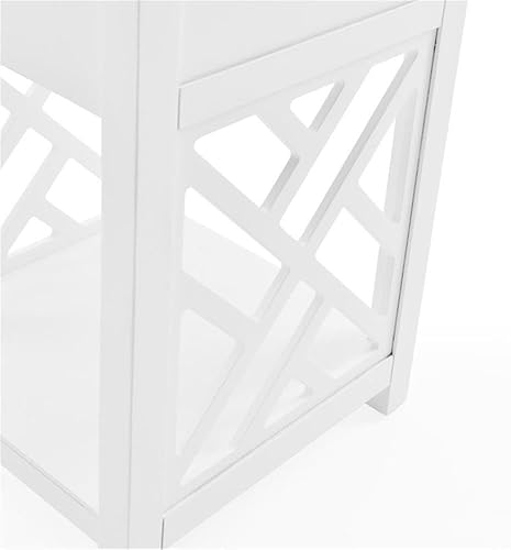 Miniatura 14 de Alaterre Furniture Coventry - Mesa auxiliar de madera con cajón y estante, color gris Gris,Blanco,https://www.amazon.com/dp/undefined