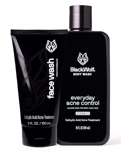 Black Wolf Charcoal Powder Face and Body Wash Bundle
