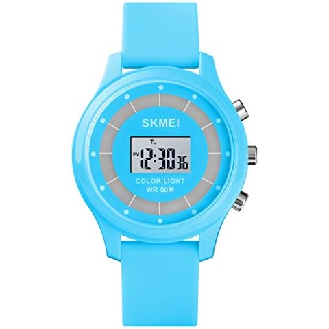 Reloj digital LED resistente al agua para niños y niñas Cover