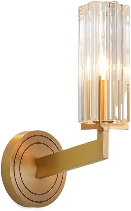 OZZKI Wandmontage licht E14 Postmodern alle bronzen wandlamp Glas dubbele kop zaklamp Decoratie muur lichte gang slaapkamer bedkamer lamp restaurant eenvoudige wandlantaarn Binnenlicht