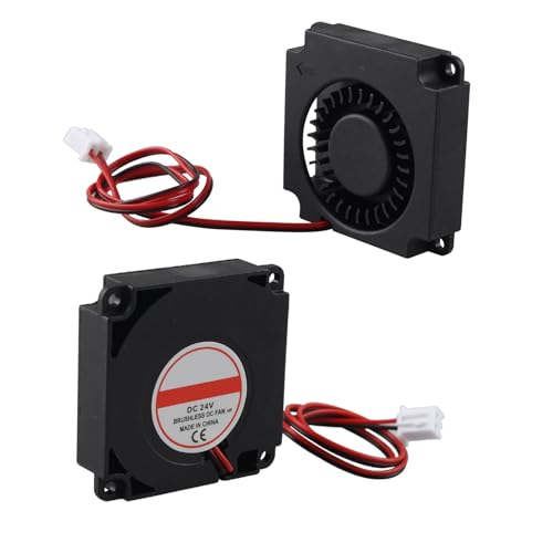 Jopto 4 Stück 3D Drucker Lüfter DC 24V 4010 Bürstenloser Kühlkühler Ventilator 40x40x10mm Geräuschloser 2 pin-kühlgebläse mit 30cm Kabel für 3D Drucker Zubehör – Bild 3