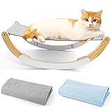 Odoland Cat Hammock Bed with Pet Bed Spare Blanket, Kitten or Small Puppy Dog Rocking Hammock Bed...