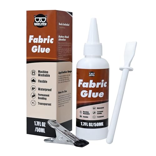 Breliter Flexible Fabric Glue for Clothes, Leather, Shoes - Waterproof,