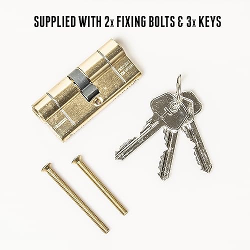 TSS Polished Brass High Security TS007 1 Star Euro Cylinder Lock, British Standard - Image 2