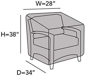 Miniatura 2 de Covermates Funda para silla de exterior, poliéster resistente, resistente a la intemperie, dobladillo con cordón, fundas para asientos y sillas, 28