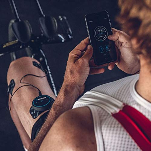 Compex Mini Estimulador Muscular Elétrico Sem Fio (EMS) com TENS – 2 PODS – Smartphone Compatível co