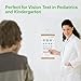 NOYOC Pediatric Eye Chart for Kindergarten Child, Kids Visual Acuity Test Wall Chart with Wooden Frame and Canvas for Eye Exams 10 Feet 15 x 8 Inches (10 Feet Distance)
