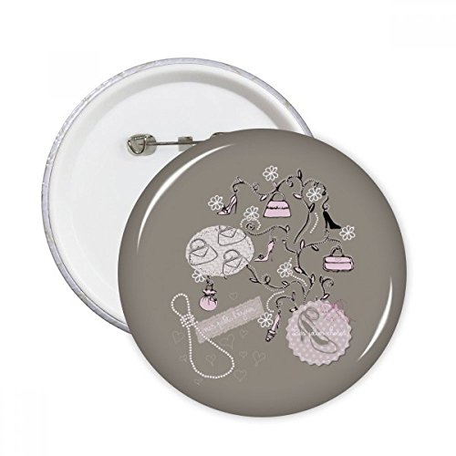 Badge Bouton Motif Fleur Ronde XL DIYthinker pour Décoration Vêtements