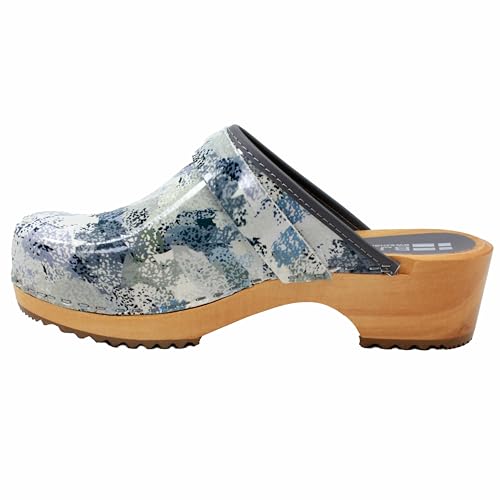 Image of Bjork Maja Wood Open Back Leather Clogs