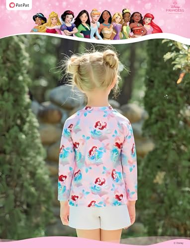 Image of Disney Marvel Spiderman Stitch Rash Guard Shirts Minnie Ariel UPF50+Swim Shirt Boy /Girl Surf Swim Suit Top Kid Swimwear 2-14Y