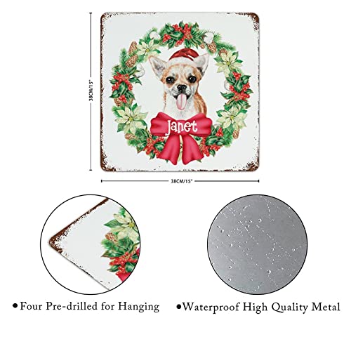 Chambre et salon décorés avec la plaque en métal de Noël Guangpat - Idée cadeau