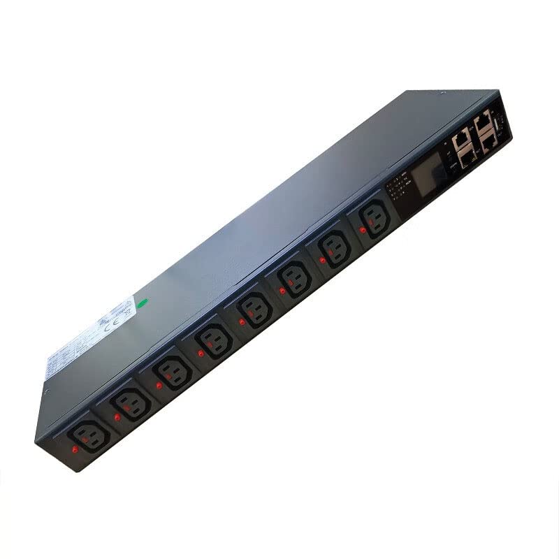 8-bit C13 Rack-Mounted Smart PDU 15 amps 1U19 inches SNMP Network Protocol Socket Push Email Alarm (30Amps)