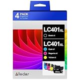 LC401 Ink Cartridges Replacement Compatible for Brother LC401XL LC401 XL LC 401 LC401BK High Yield t