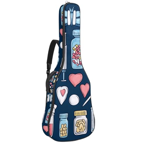 Sac pour guitare acoustique 109 cm souple pour éviter l'encombrement en transport