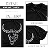 tiorhooe Cowgirl T Shirts for Women UK Bull Skull Tee Shirts Ladies Casual Howdy Short Sleeve #4