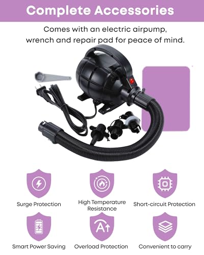 Image of Air Barrel - Air Roller Gymnastics Barrel for Back Handspring Trainer, Air Tumble Mat with Pump for Gym Training /Yoga Balance Exercise /Cheerleading /Home and Outdoor Use