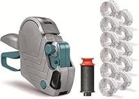 Meto Basic S Starter Kit inkl. 11.000 Etiketten – Preis, Datum, MHD (1-zeilig, 8-stellig für 22x12 mm Etiketten, sofort einsatzbereit) Handauszeichner + 11 Etikettenrollen