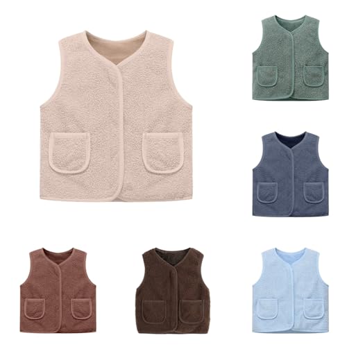 Teddy Fleece Weste Kinder Mädchen Fleeceweste Ärmellose Warm...
