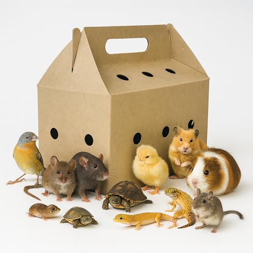 Disposable pet Carriers for Small animals-12 Pack. (Brown)