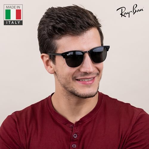 Image of Ray-Ban RB3016 CLUBMASTER CLASSIC Square Shaped Sunglasses for Men & Women with Official RAYBAN Eyewear Kit