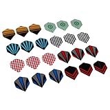 Folpus 24 Stück, 27 Stück, 36 Stück Robustes, Gemustertes Standard Zubehör für Spielvereine, 24 Geometrie