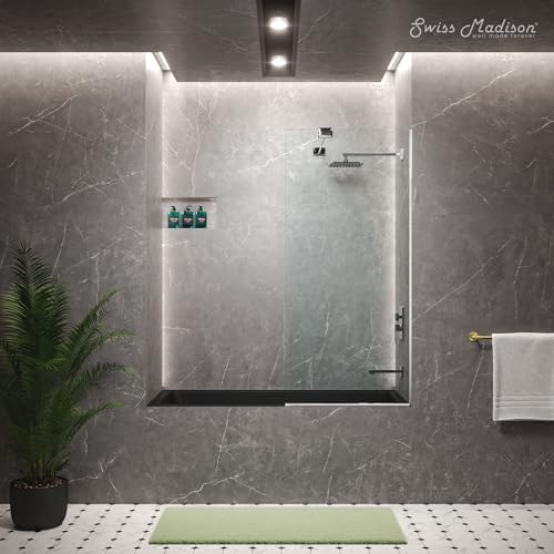 Image of Swiss Madison Voltaire 60 inch x 30 inch Right-Hand Drain Alcove Bathtub in Matte Black