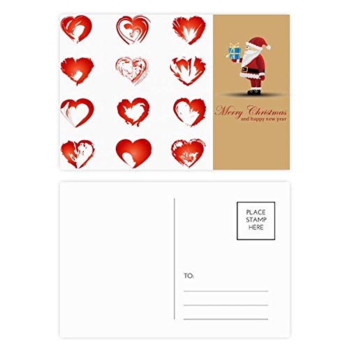 Cartes postales Saint-Valentin coeurs rouges motif Père Noël pour ne plus manquer d'idées
